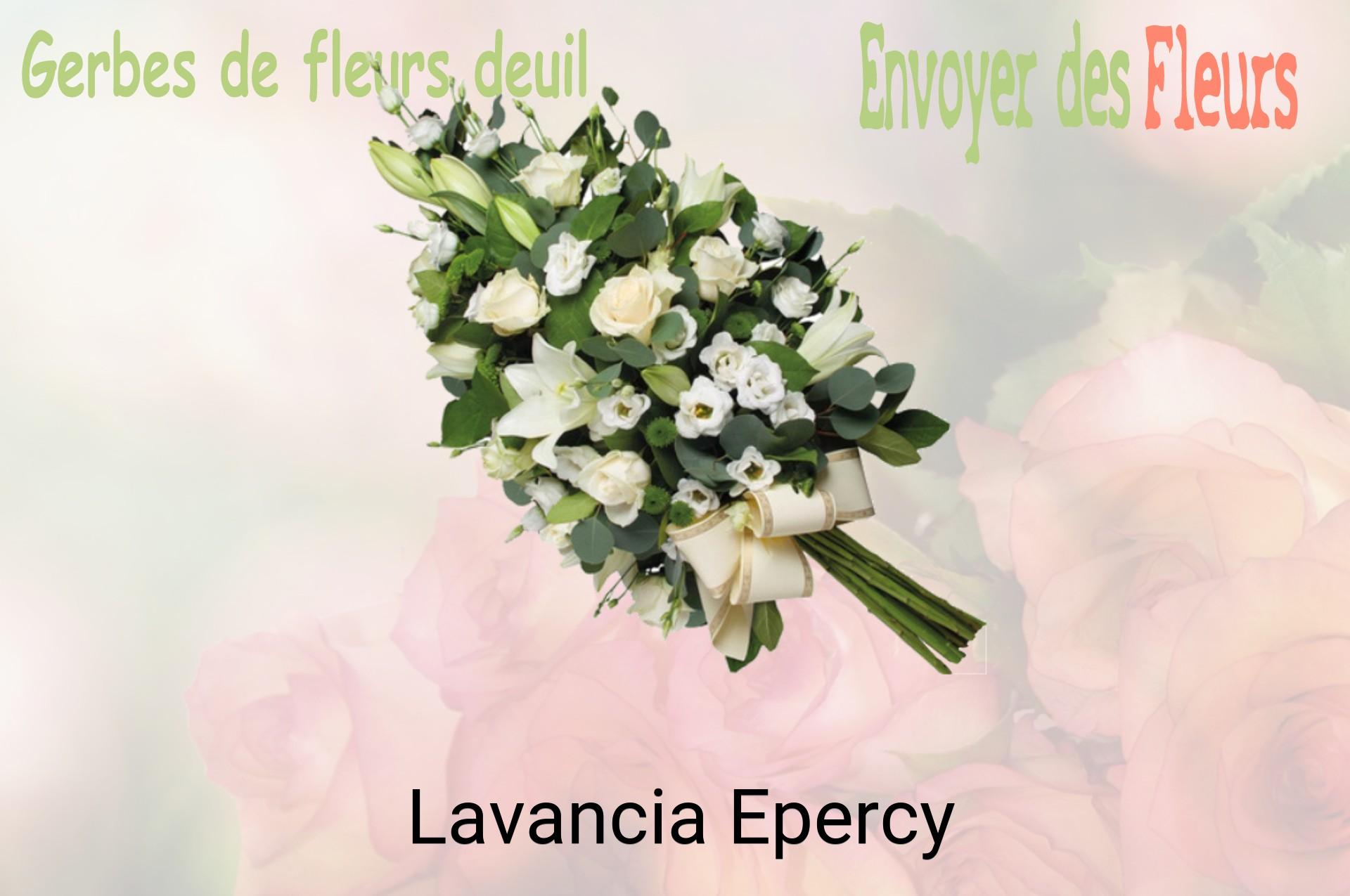 Gerbe de fleurs de deuil livrée à Lavancia-Epercy